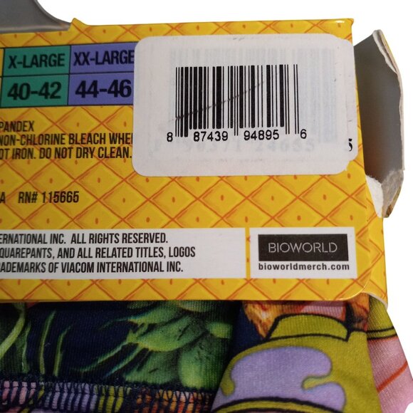 Bioworld Size XL 40 42 Boxer Briefs SpongeBob SquarePants Patrick Pineapple NEW - Picture 6 of 7